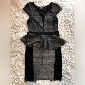 XL 2 Piece Peplum Top and Mid Length Skirt